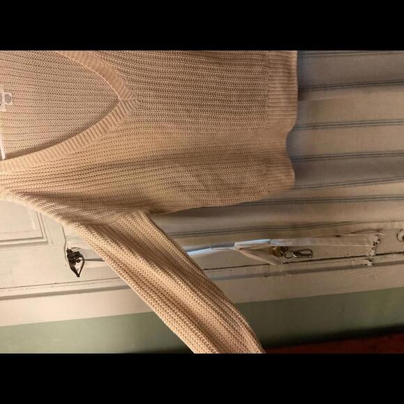 Pink Victorias Secret Open Knit Oversized Cotton Sweater Size Large - Picture 3 of 7